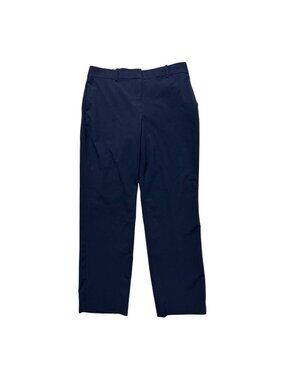 Ann Taylor Curvy Fit Navy Straight Leg Career Pants Size 8 Stretch